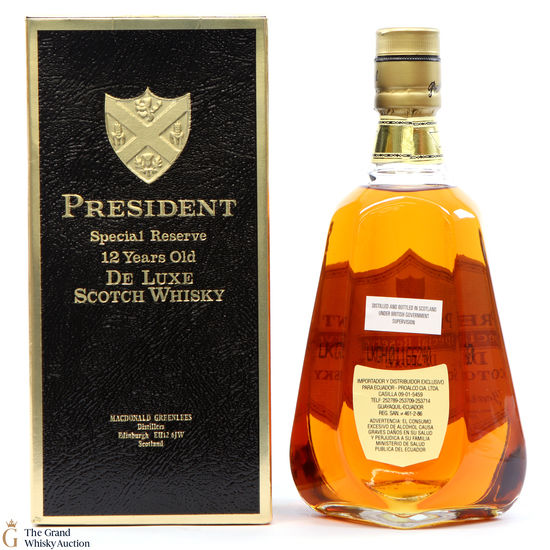 President - 12 Year Old - Special Reserve - De Luxe Auction | The
