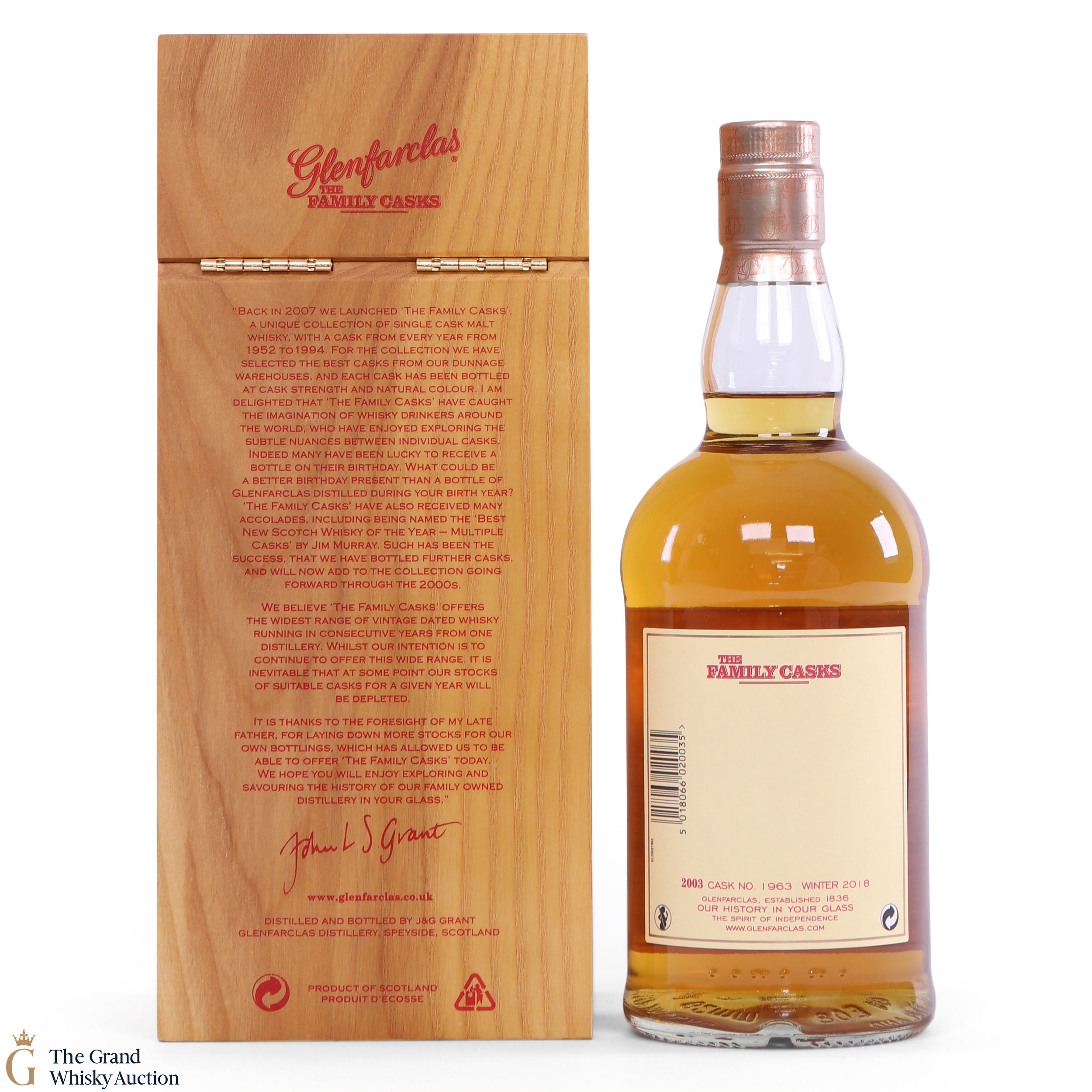 Glenfarclas 03 Family Cask Summer 18 1963 Auction The Grand Whisky Auction