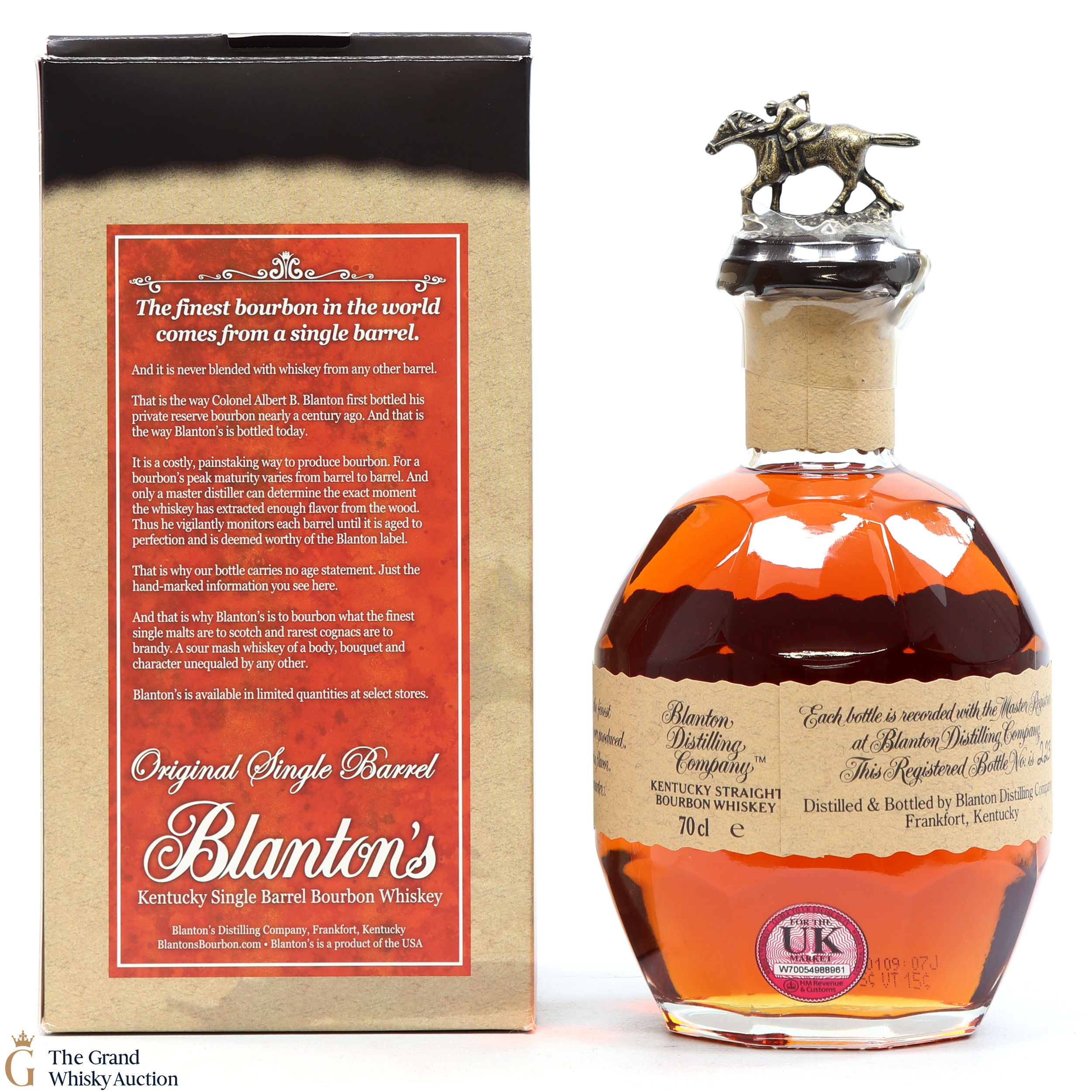 Blantons Single Barrel Bourbon Original Auction The Grand Whisky Auction