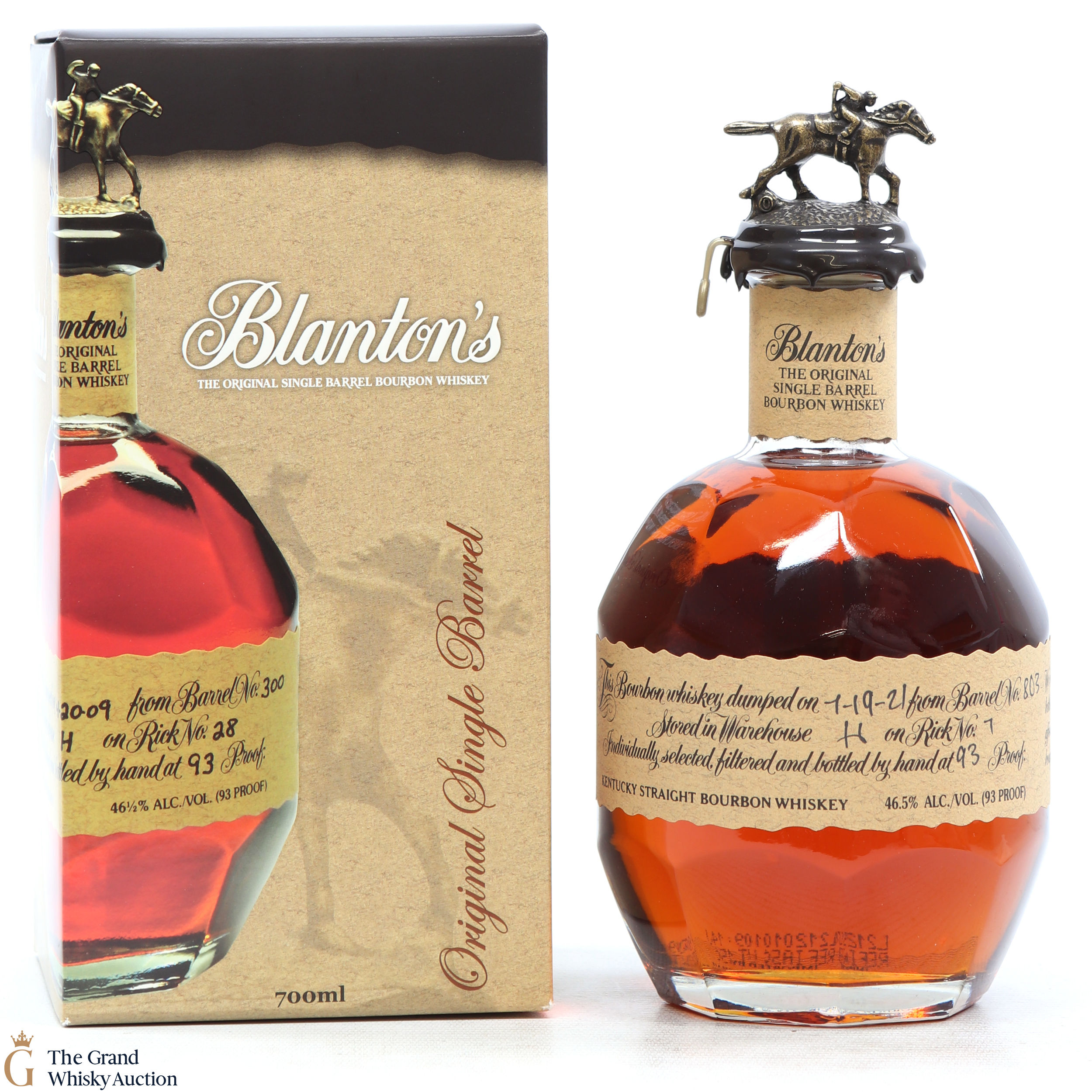 Blantons Single Barrel Bourbon Original Auction The Grand Whisky Auction 6882