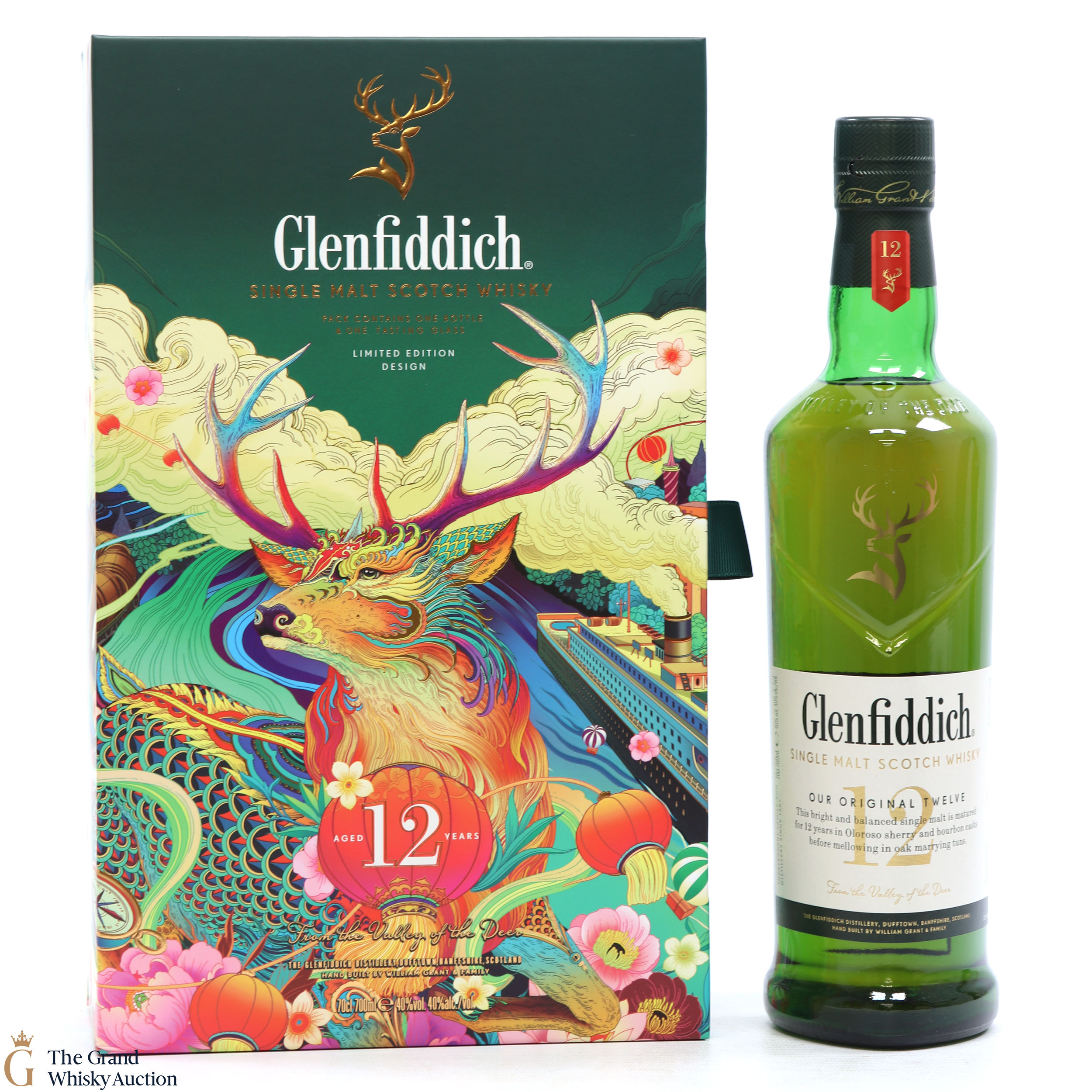 Glenfiddich 12 Year Old Limited Edition Valley Of The Deer T Set