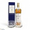 Macallan - 12 Year Old - Double Cask & 2 x Chevron Etched Glasses Thumbnail